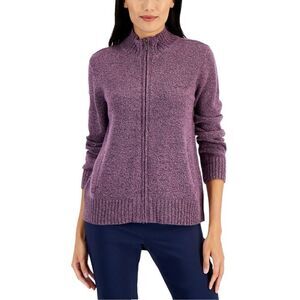 Nordstrom Mock Neck Full Zip Cardigan Sweater